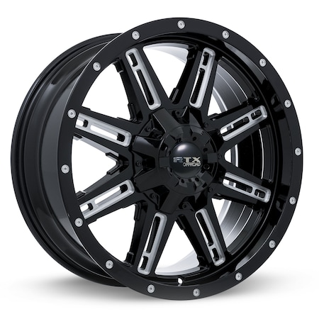 Alloy Wheel, Ravine 17x8 6x139.7 ET10 CB106.1 Gloss Black Milled